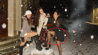 Виж как Райна ЛУДУВА в снега 