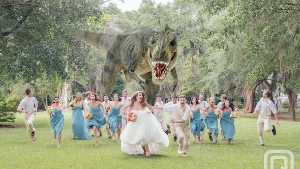 Взривиха нета! Това ли е най-яката сватбена снимка?