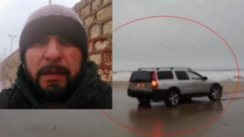 Мишо Шамара закъса с колата си – в бурята на плажа! (ВИДЕО)