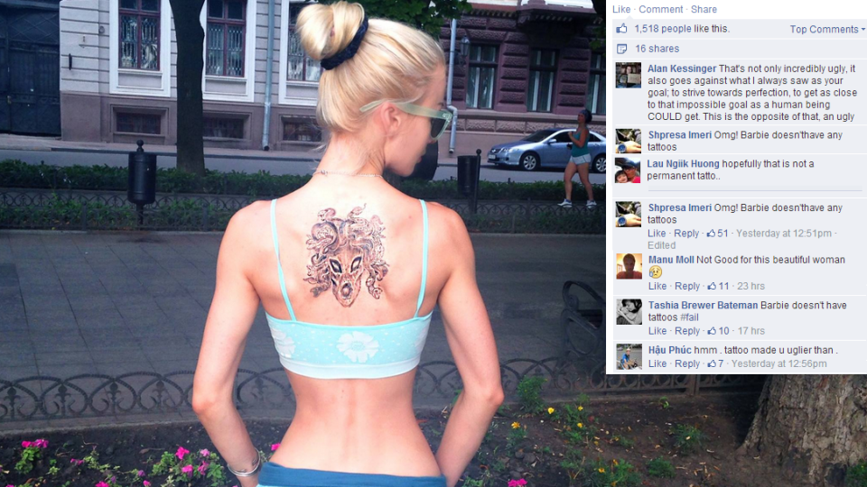 Валерия Лукянова се татуира, фенове: Грозна си (Снимка)
