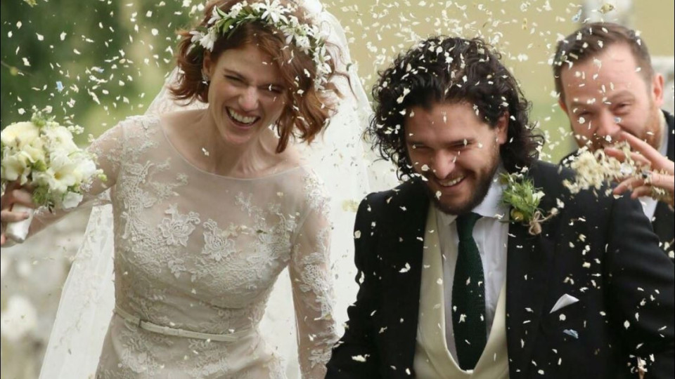 Джон Сноу от "Игра на тронове" с тайна сватба в Шотландия (Още снимки от венчавката на Кит Харингтън и Роуз Лесли)