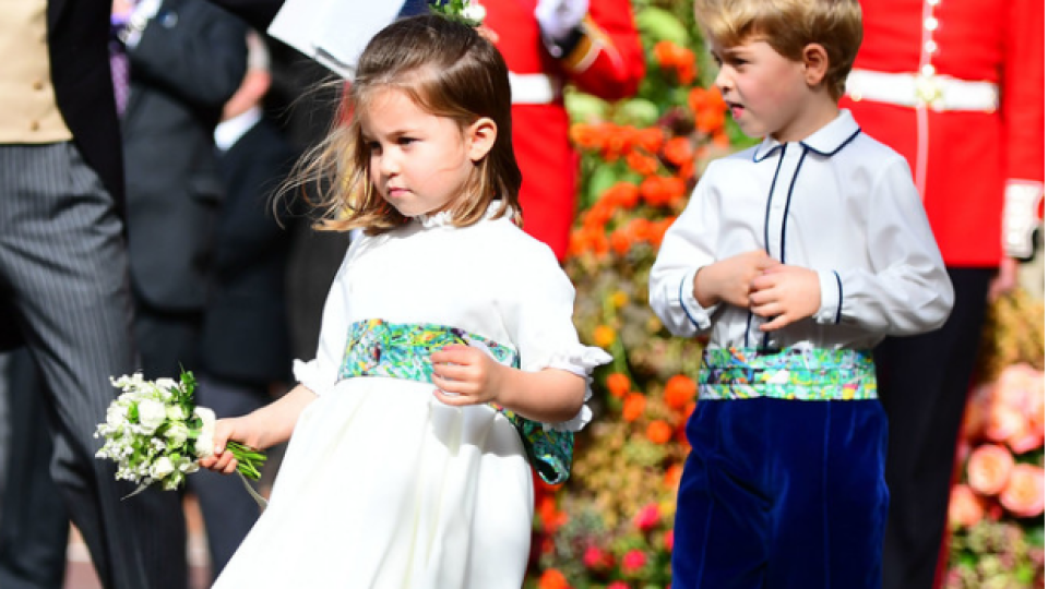 Принц Джордж и Шарлот - най-сладките шафери на сватбата на Йожени (Супер сладурски снимки)