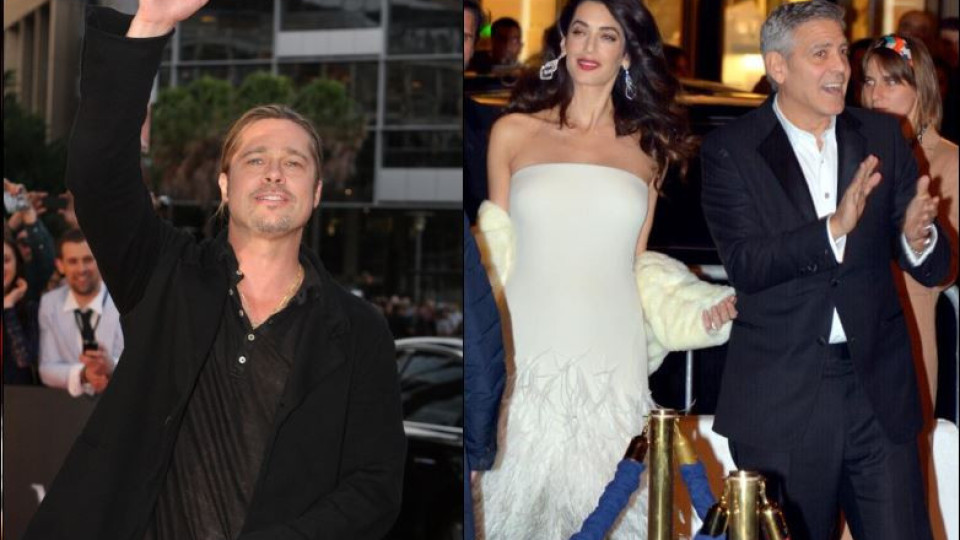 Брад Пит лудна по жената на Джордж Клуни: Искам съпруга като нея! (+ Има ли си гадже?)
