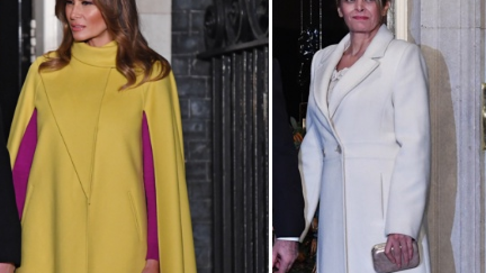 Мелания Тръмп отвя дамите с тоалет на приема при кралицата (Вижте какво облече и Деси Радева)