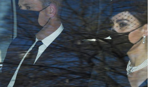 Кейт Мидълтън в сълзи на погребението на Филип (Първи снимки)