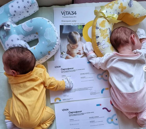 Ева Веселинова издаде имената на близнаците навръх погачата им (Вижте как кръсти рожбите си – Снимки)