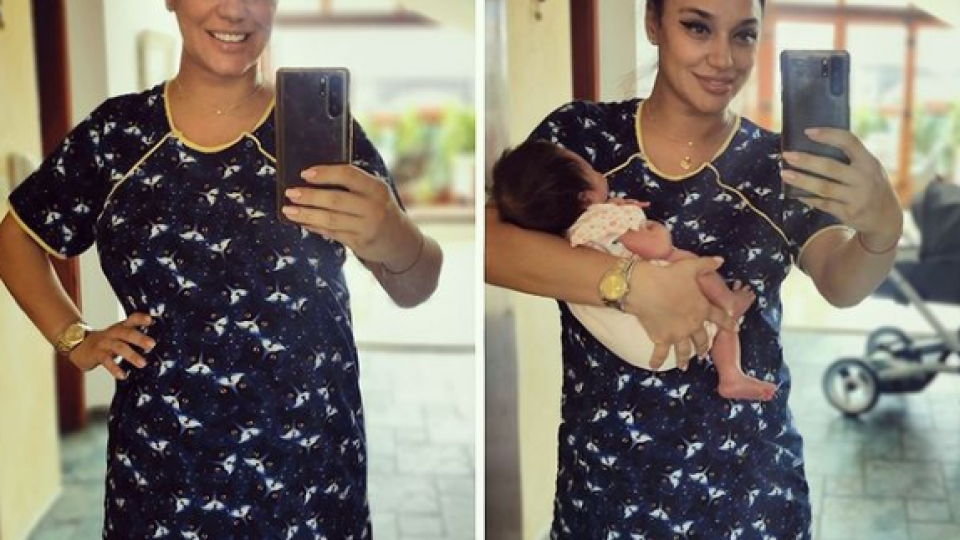 Мария Илиева се показа с бебето от вкъщи (Вижте как сияе след раждането - Снимки)