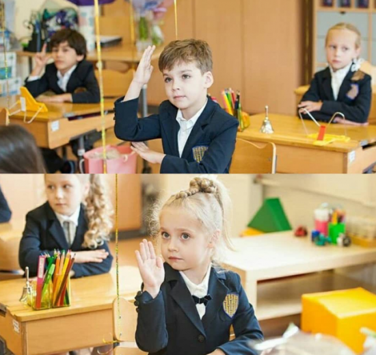 Близнаците на Алла Пугачова в частно училище за 100 бона (Вижте първокласниците Лиза и Хари –Снимки) - Снимка 2