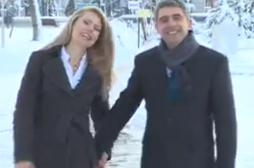 Росен Плевнелиев и Деси Банова се награбиха пред камерите (Първо видео на двойката)