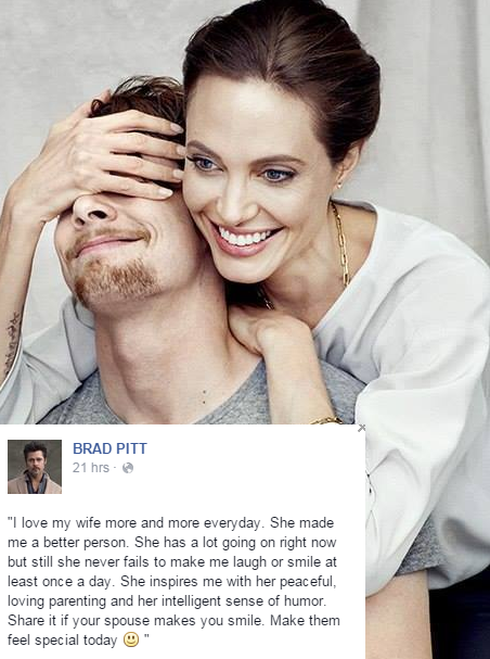 Брад Пит се обясни в любов на Анджелина Джоли