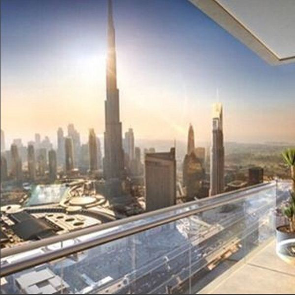 Гледка от терасата на Ивайла Бакалова в Дубай