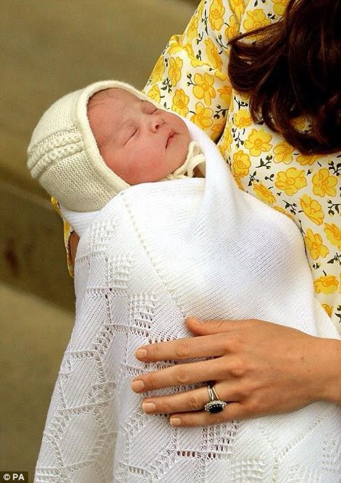 Британската принцеса , часове след раждането