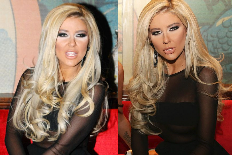 Андреа преди и след фотошопа