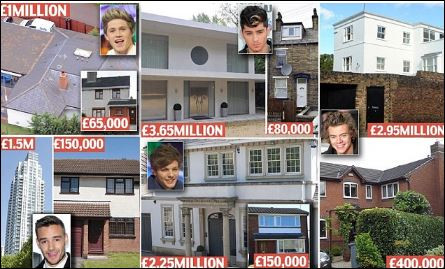 Звездите от One Direction с уникални домове