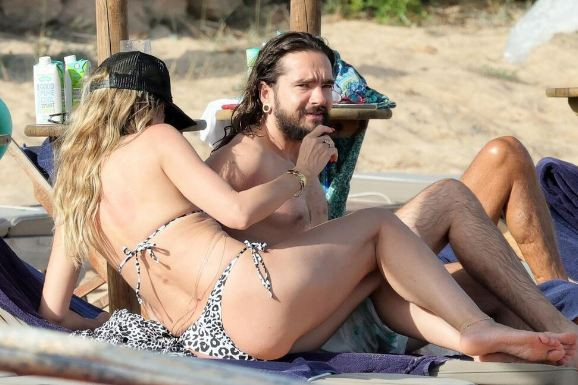 Перфектна ли: Хайди Клум лъсна с целулит на плажа (На 50 моделът  интимничи  с мъжа си по бикини – Снимки) - Снимка 3